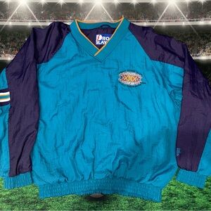 Vintage 90s Super Bowl XXX Pullover By Pro Player Sz Large Cowboys Vs Steelers